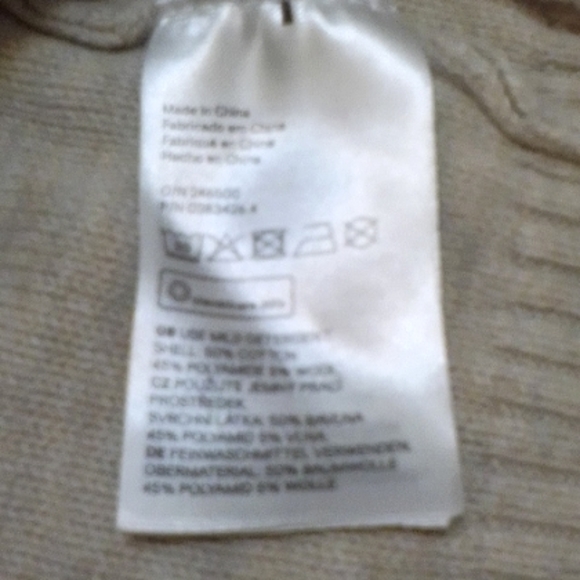 H&M cable knit Sweater with shawl collar and elbow patches US 4-6M - Picture 4 of 4